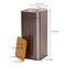 Household Essentials Square Metal Hamper with Wooden Lid